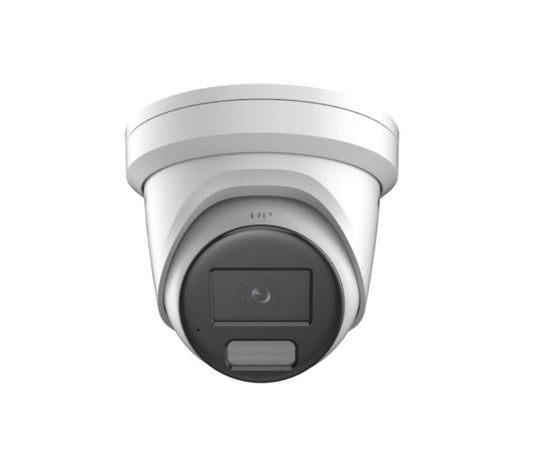 HikVision - Pro Series 4MP Smart Hybrid Light with ColorVu IP Mini Turret Camera, 2.8mm Fixed Lens, IP67, White