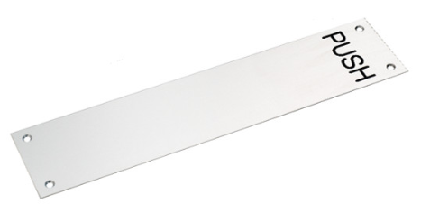 STP-PUSHPLATE - Satin anodised aluminium push plate