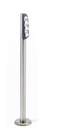 STP-S/STEELPOST - Surface mount stainless steel floor post 1m